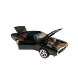 1970 Dodge Charger 1:32 Diecast Model with 3D Wooden Display Frame — Midnight Black | MiniAuto | Collector Gift Set