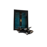 1970 Dodge Charger 1:32 Diecast Model with 3D Wooden Display Frame — Midnight Black | MiniAuto | Collector Gift Set