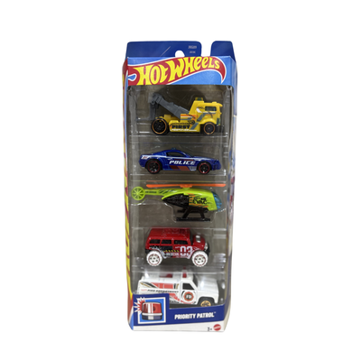 HOTWHEELS PRIORITY PATROL 5 CAR PACK