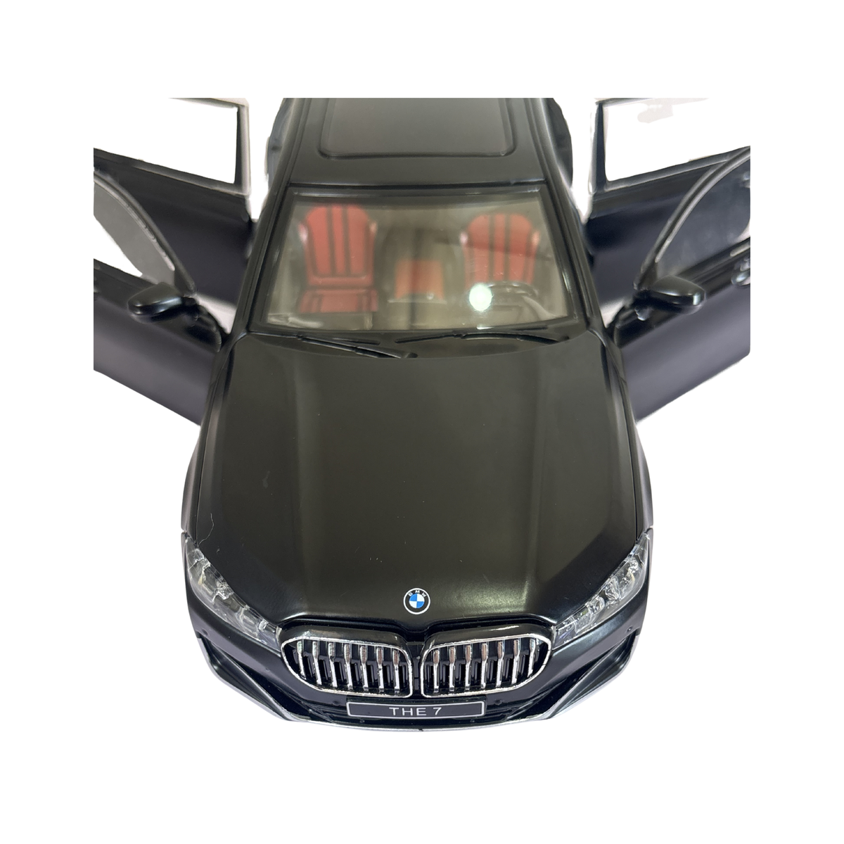BMW 7 Series M760Li xDrive Diecast Model 1:24 Scale — Midnight Black | All Doors, Hood & Boot | Light & Sound | Display Stand
