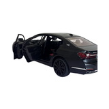BMW 7 Series M760Li xDrive Diecast Model 1:24 Scale — Midnight Black | All Doors, Hood & Boot | Light & Sound | Display Stand