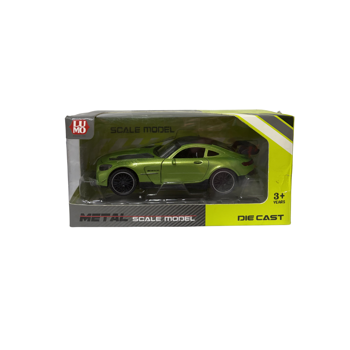 Mercedes-AMG GT3S Diecast Model 1:32 Scale — Racing Green | Opening Doors | Light & Sound | Alloy Car Series