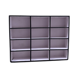 Diecast Car Display Case with LED Lights - 12 Slot 1:64 Scale Model Car Organizer