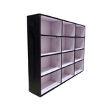 Diecast Car Display Case with LED Lights - 12 Slot 1:64 Scale Model Car Organizer