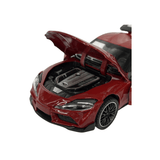 Toyota GR Supra Diecast Model 1:32 Scale — Vibrant Red | Opening Doors | Light & Sound | Alloy Car Series